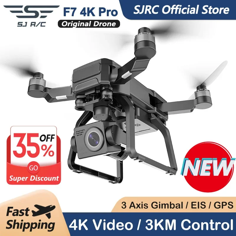 Drone Camera Professional - SJRC Drone kamera F7 4K PRO,